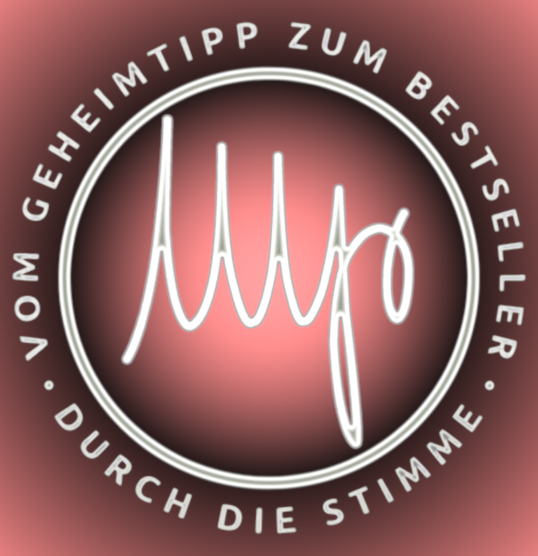 Logo mit dem Schriftzug "mjr" sowie dem Text "Vom Geheimtipp zum Bestseller - durch DIE Stimme"
